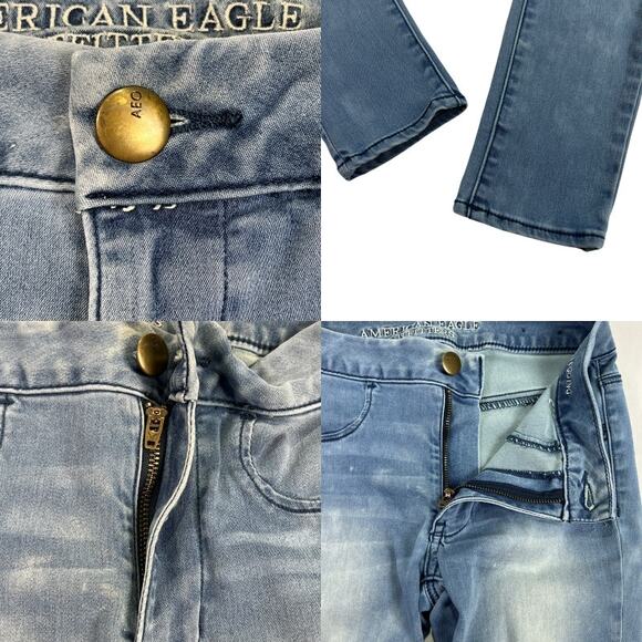 AEO American Eagle Outfitters Extreme Leggings AEO Sateen Jegging Skinny Jeans - Picture 11 of 15